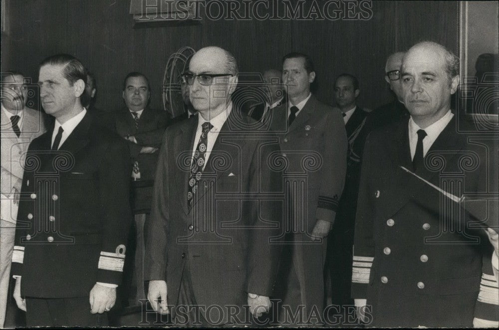 1973 Press Photo Dr. Angel Robledo & Carlos Alvarez Of The Argentine Government - Historic Images