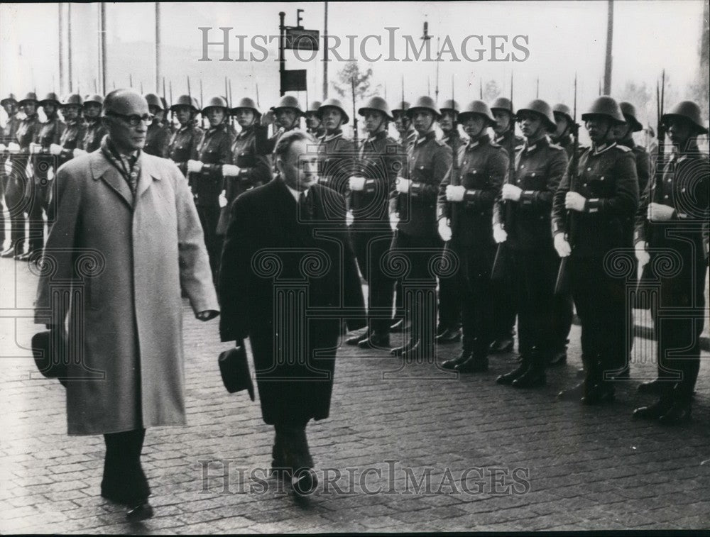1957, Sejm-Marshall Czeslaw Wycech (R) &Johannes Diekmann - KSB50603 - Historic Images