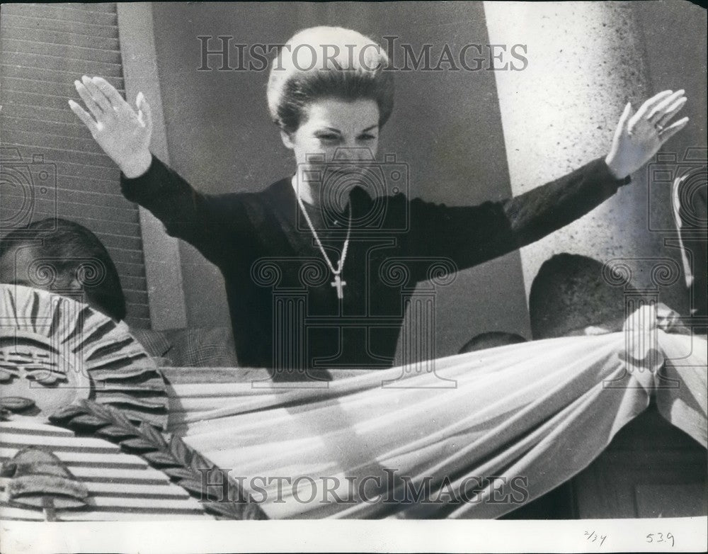 1974, Argentine's President,Mrs. Maria Estela Martinez de Peron - Historic Images