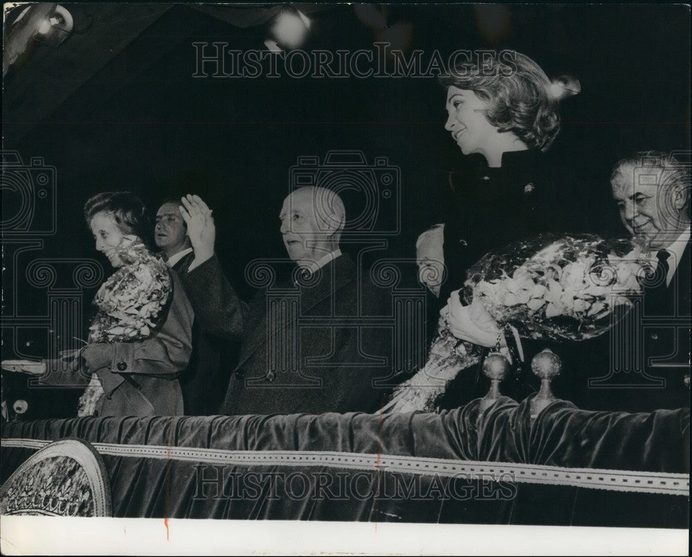 1974 Press Photo Dona Carmen Polo De Franco &amp; Prince Don Juan Carlos - KSB50619 - Historic Images