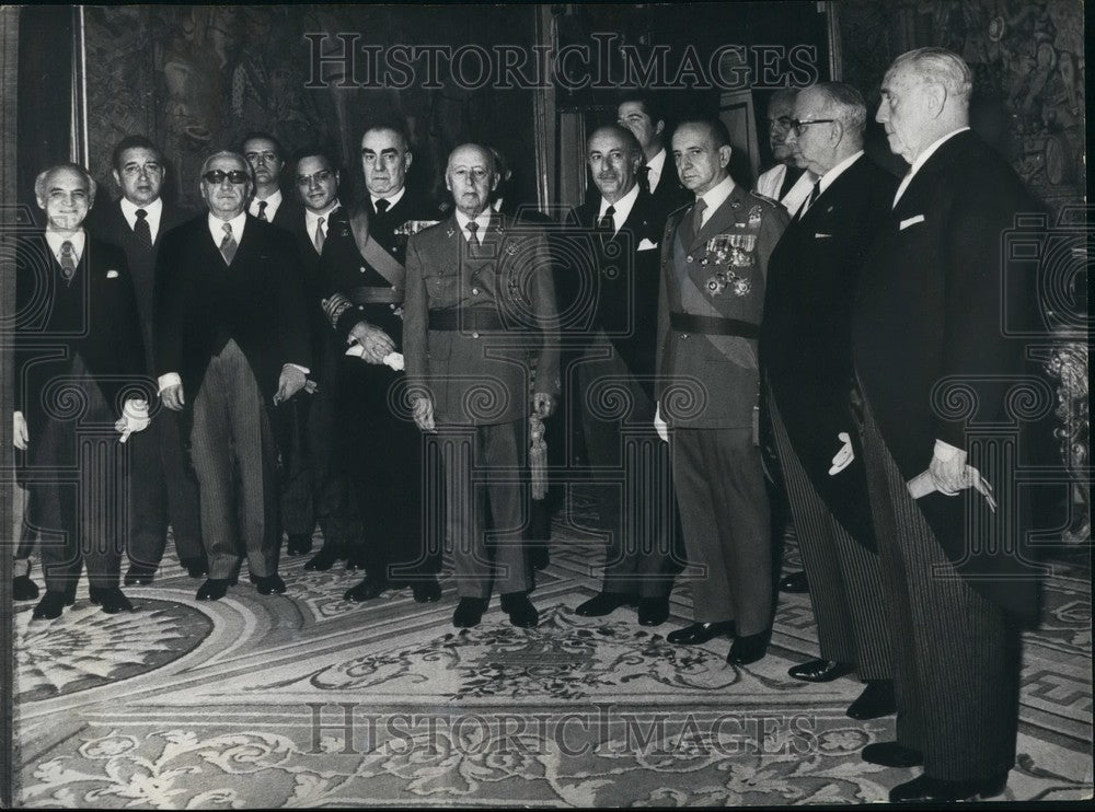1973 Press Photo Admiral Blanco & General Franco - Historic Images