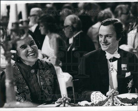 1977, King Carl Gustaf & Laureate Rosalyn At Nobel Prize Banquet - Historic Images