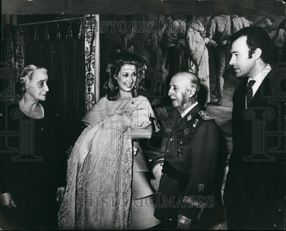 1972 Press Photo General Franco at Christening of Great Grandson - Historic Images