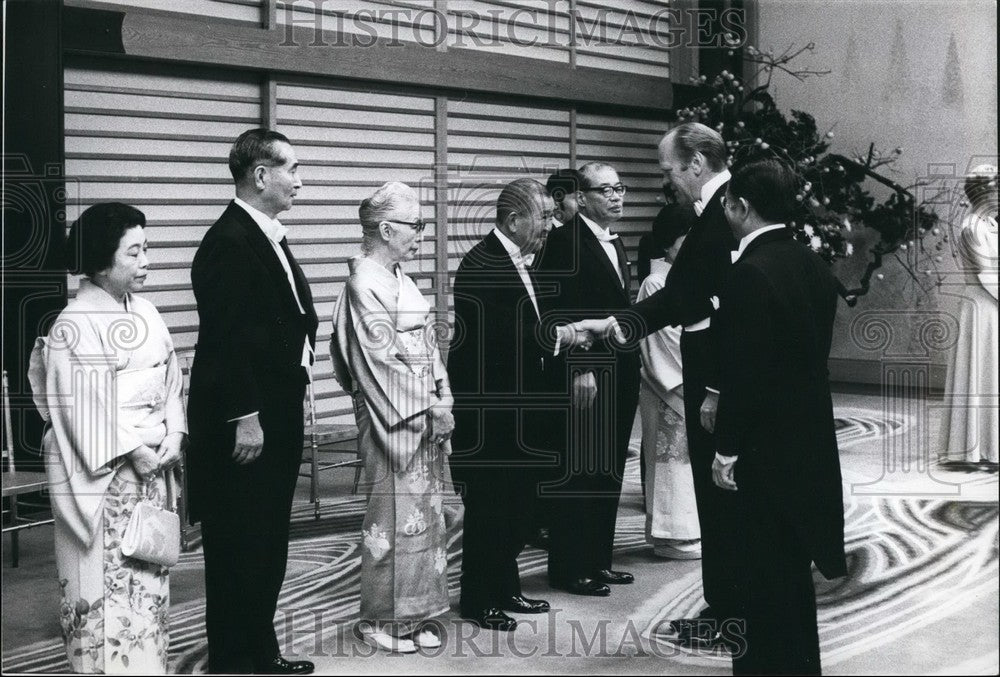 1974 President Gerald Ford Is Introduced To Japanese Dignitaries - Historic Images