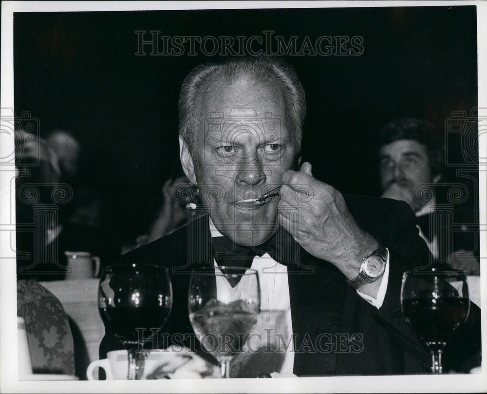 Press Photo American President Gerald Ford Eating - KSB51229 - Historic Images