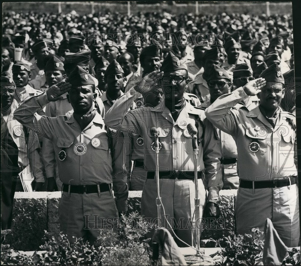 Press Photo Major Mengistu Hails Mariam,Gen Tafari Banti &amp; Lt.Col.Atnafu Abate-Historic Images