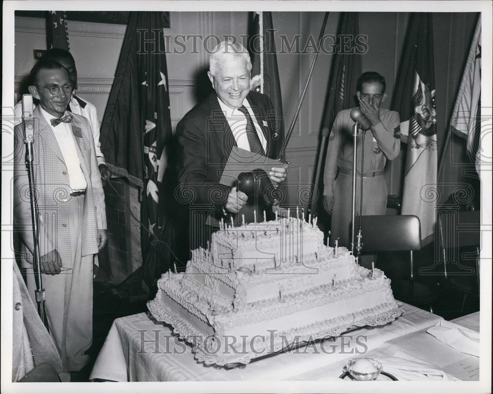 1955 Secretary of Defense Charles E. Wilson Celebrates 65th Birthday - Historic Images