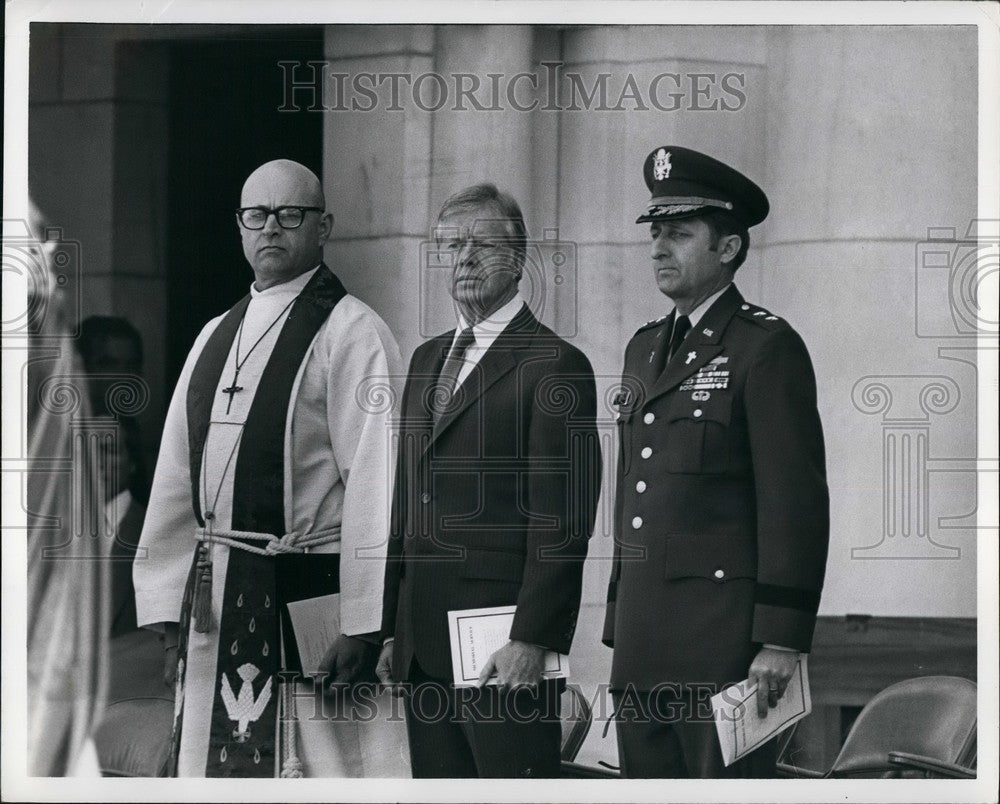 1980 Press Photo President Jimmy Carter At Arlington Ceremony - KSB51517 - Historic Images