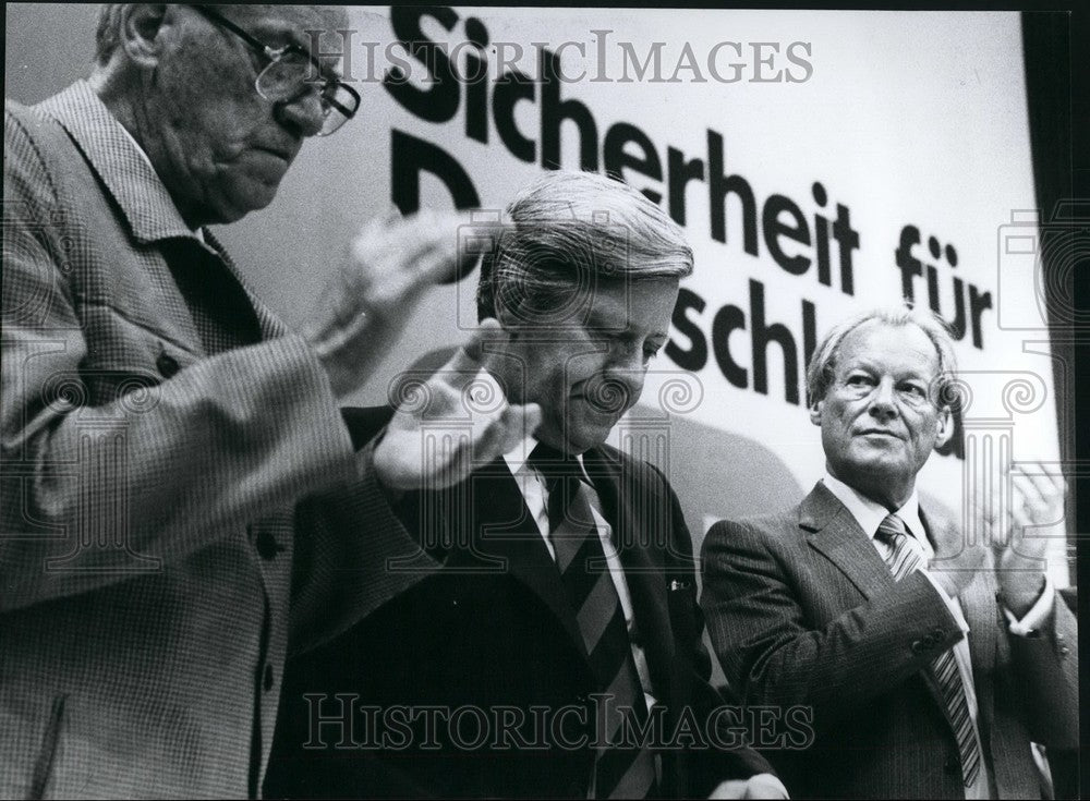 1980 Helmut Schmidt  Herbert Wehner - Historic Images