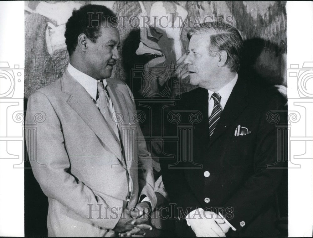 Press Photo Federal Chancellor Helmut Schmidt &amp; President Nimeiri - KSB52025-Historic Images