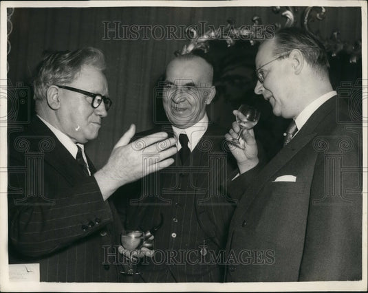 1954 Press Photo  Mr. Herbert Morrison, Herr Dr. Schlange-Schoningen - Historic Images