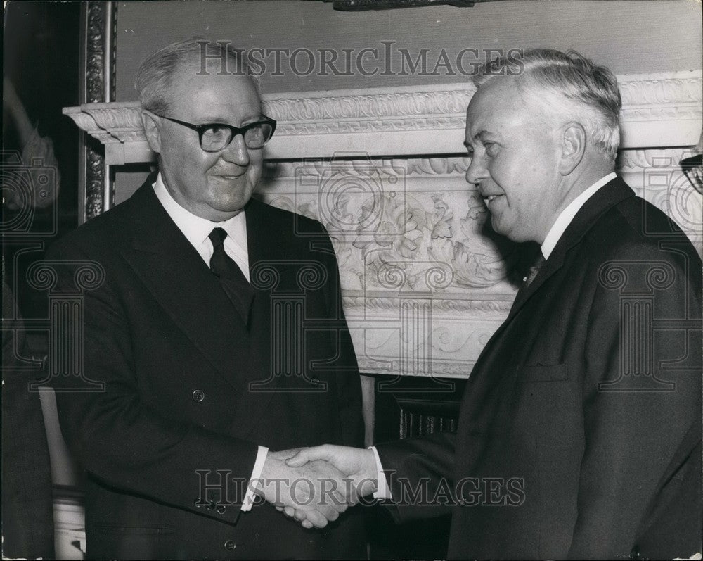 1969 Italy President Giuseppe Saragatm UK PM Harold Wilson - Historic Images