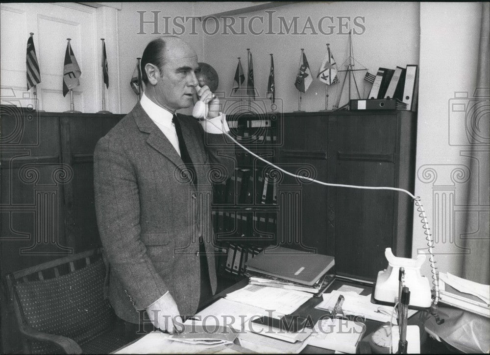 1967, German Politician Gunter Schweimer In His Office - Historic Images