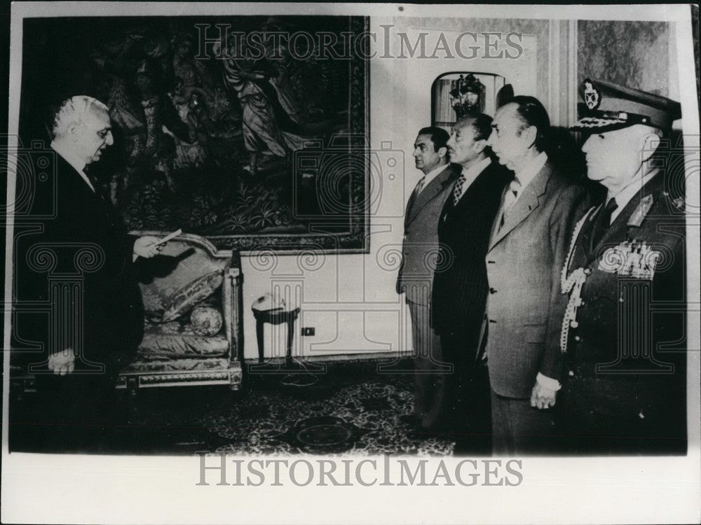 1977, Egypt New Ministers Mamdouh Salem Taking Oath - KSB52387 - Historic Images