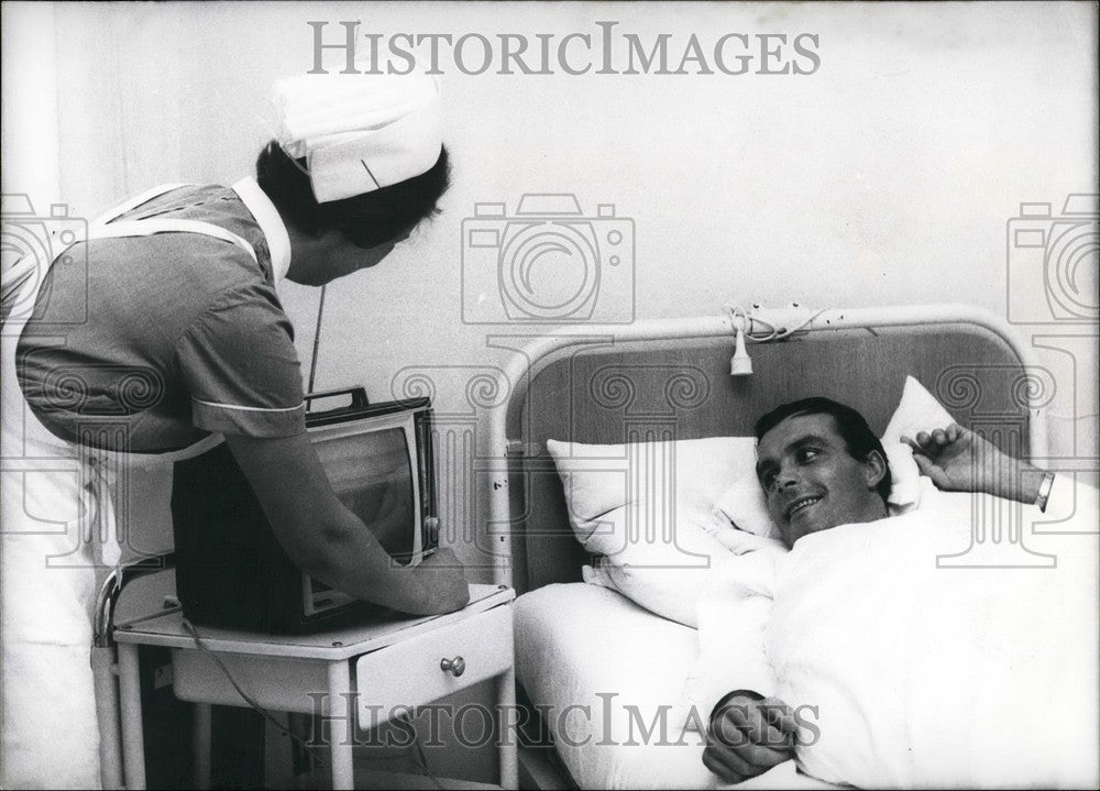 1965 Toni Sailer Recovering from Kidney Operation - Historic Images