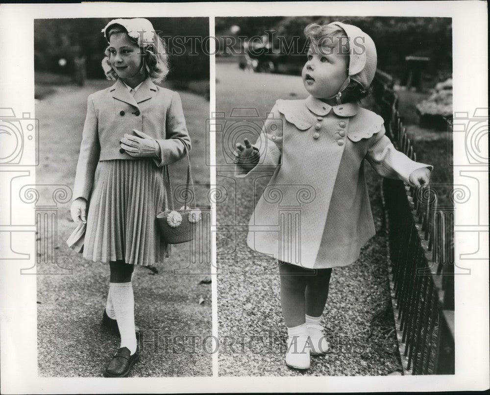 1957 Press Photo New Spring Dresses for Children Minimode of London - Historic Images