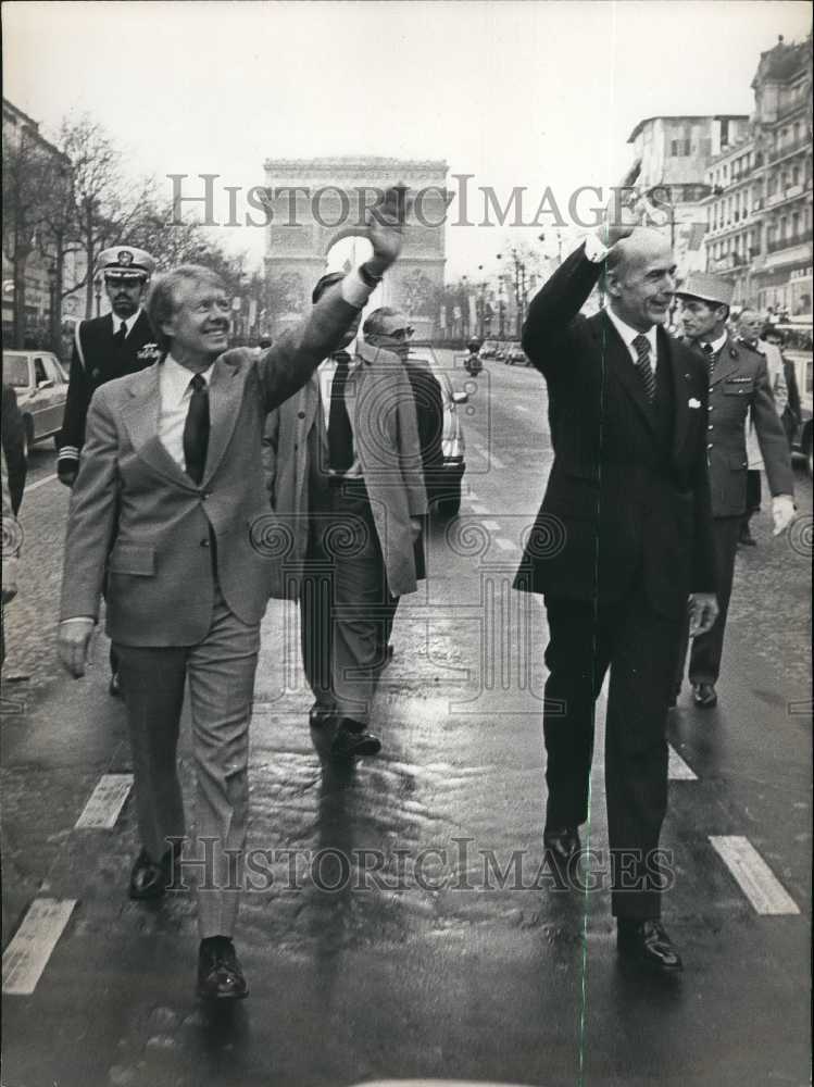 1978 Presidents Jimmy Carter and Giscard d&#39;Estaing in Paris - Historic Images