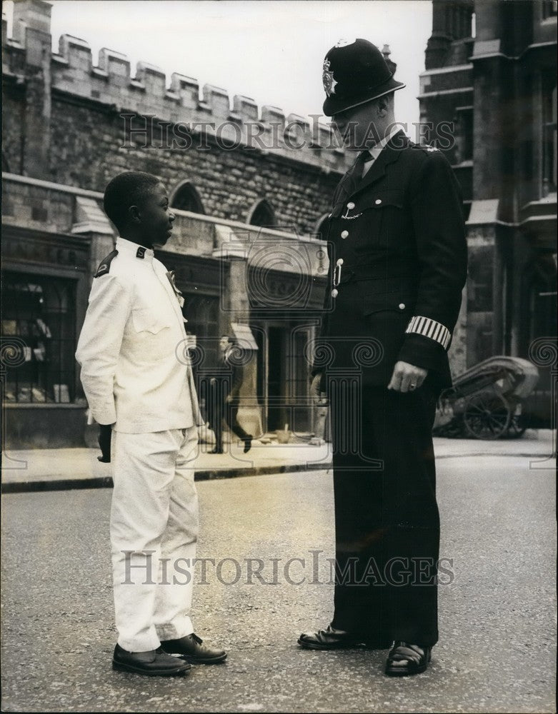 Press Photo Congo Salvation Army boy at S.A. celebration at Westminster Abbey-Historic Images