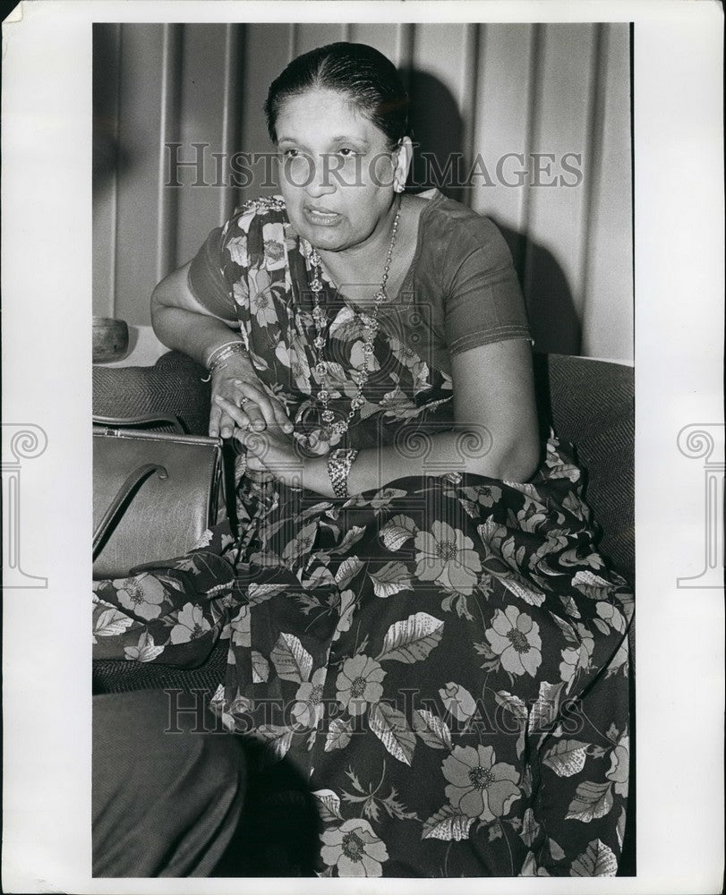 1976 Press Photo Mrs. Banadra Naike - KSB52793 - Historic Images