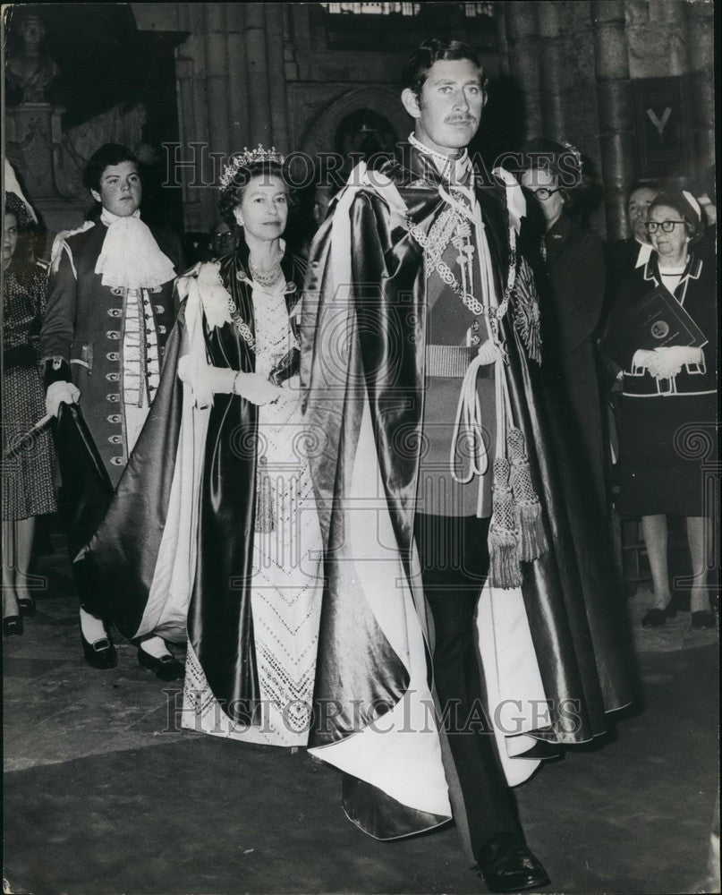 1975 Press Photo Prince of Wales,The Queen at Westminster Abbey - KSB53111 - Historic Images