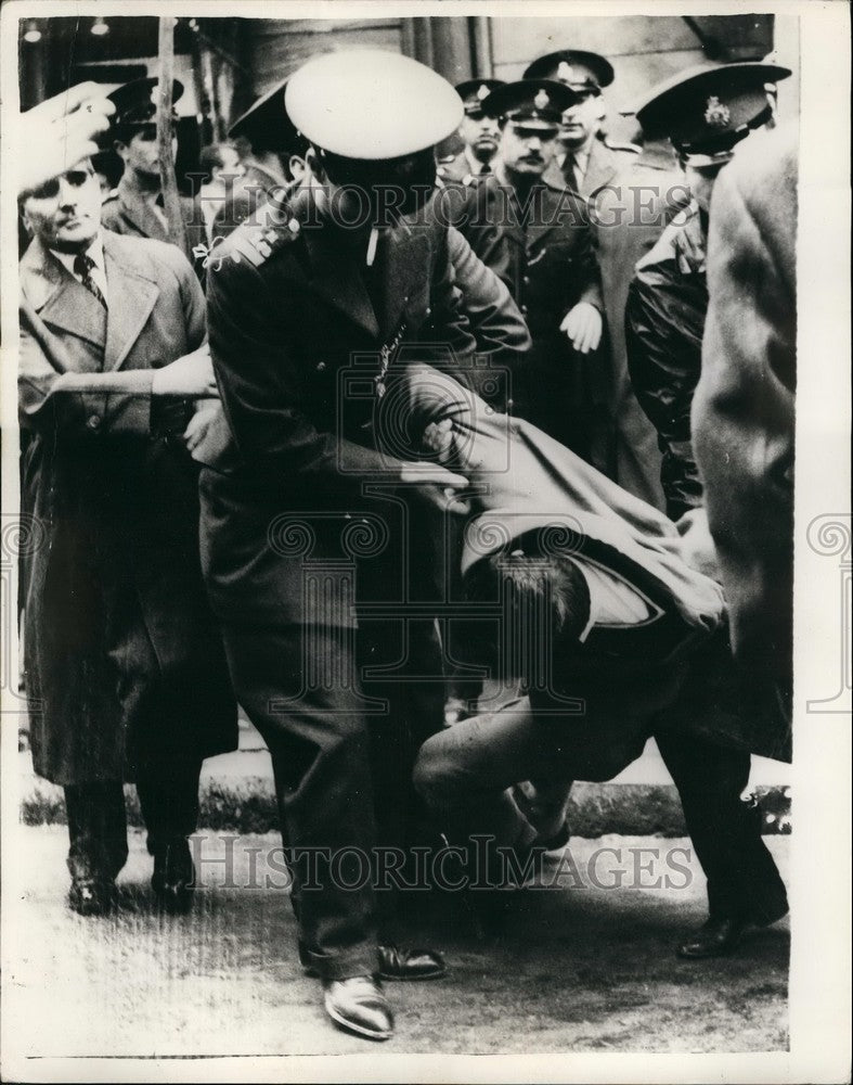 1958 clash police student anti-British riots Athens University - Historic Images