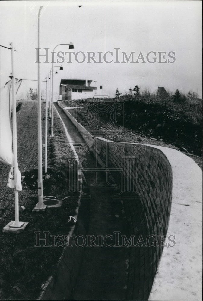 Press Photo Mount Teine luge course covered ice blocks Zenibako Japan Sea-Historic Images