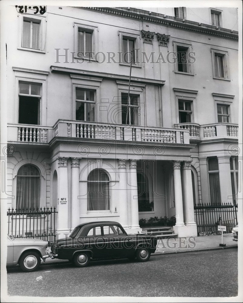 1962 Press Photo Rumanian Minister's residence Belgrave Sq. woman died body-Historic Images