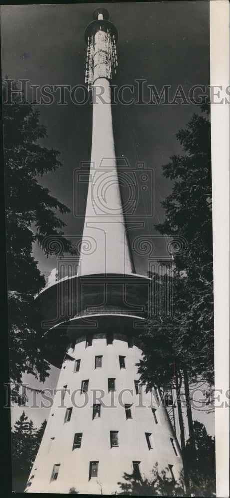 1959 Telephone Station ,radio tower at North-East of Bavaria - Historic Images