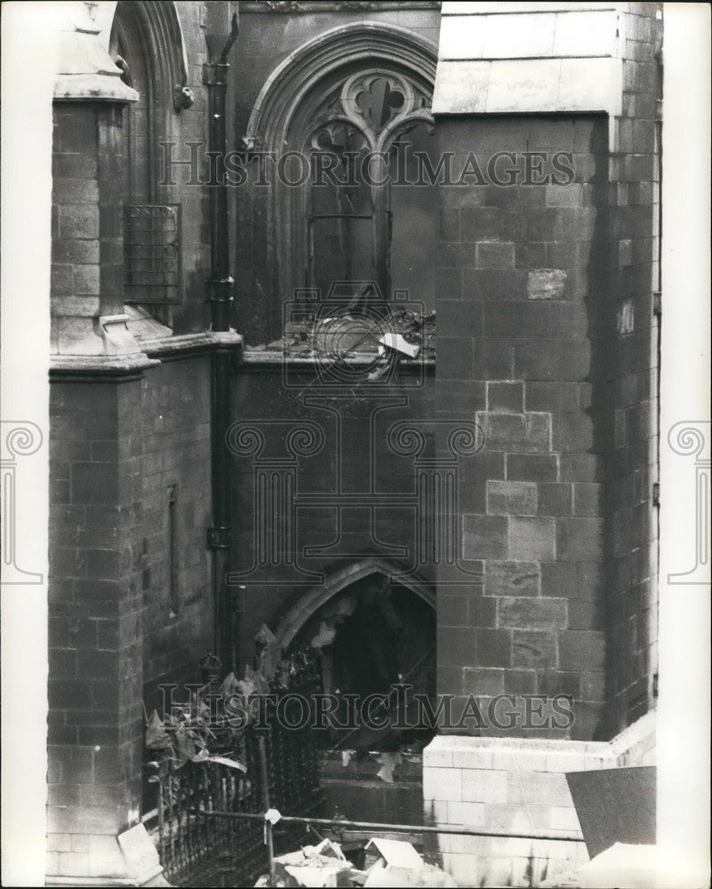 1974, bomb exploded House Commons severe blaze Westminster Hall - Historic Images