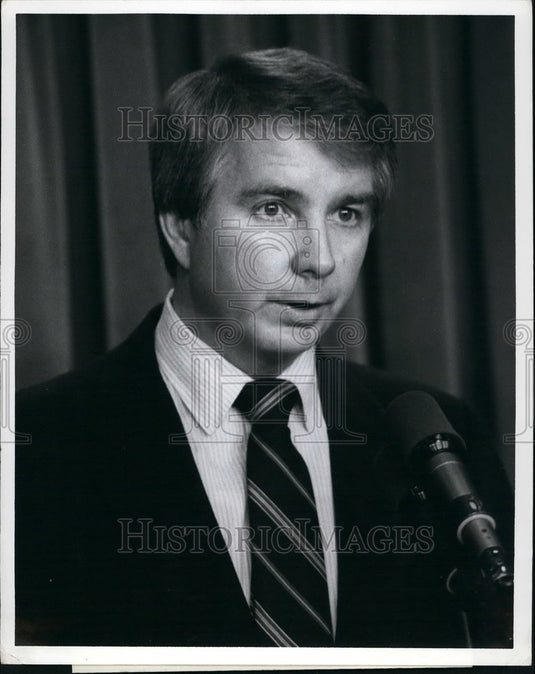 1983 Larry Speakes statement press Reagan massacre marines Lebanon - Historic Images