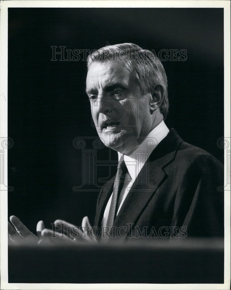 1984 Press Photo Walter Mondale Presidential Candidate Democratic Party - Historic Images