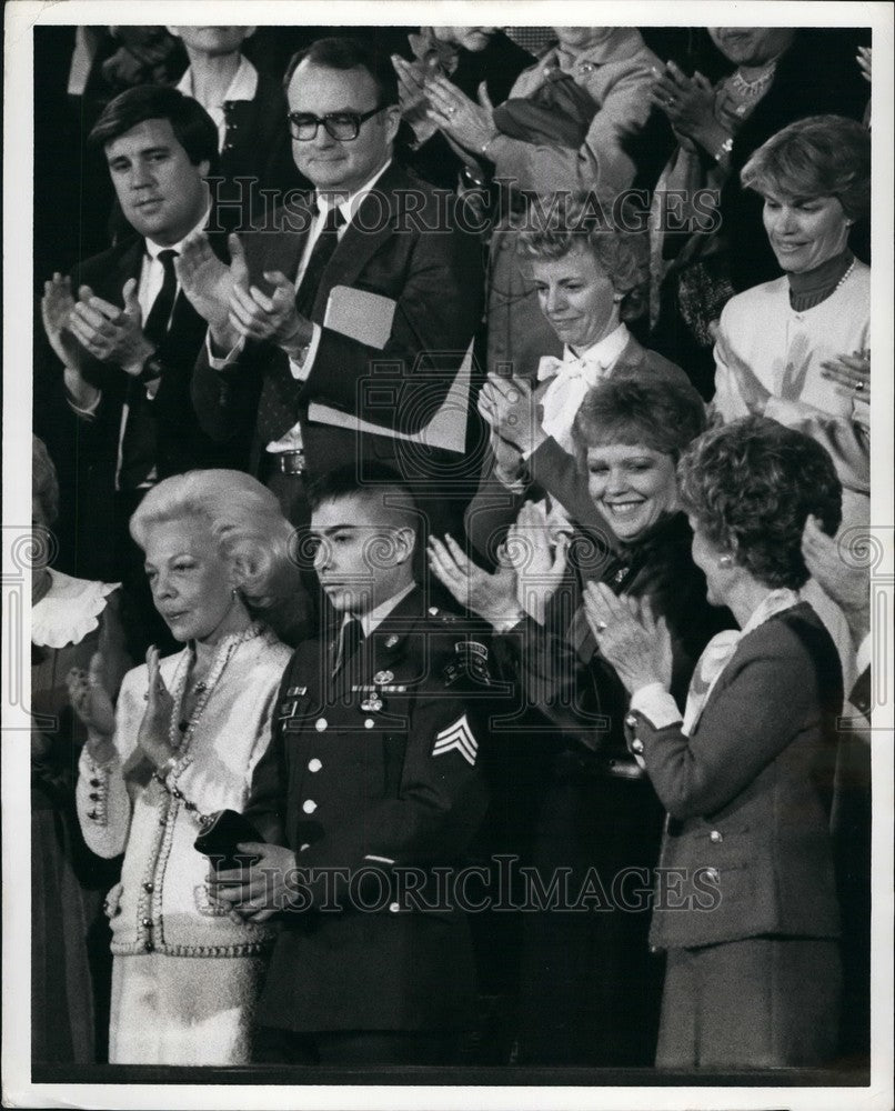 1984, Mrs. Howard Baker,, Sgt. Trujillo, Maureen Reagan - KSB54311 - Historic Images