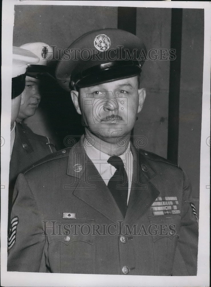 1958 Press Photo Accused Master Sergeant Marcus Marymont - Historic Images