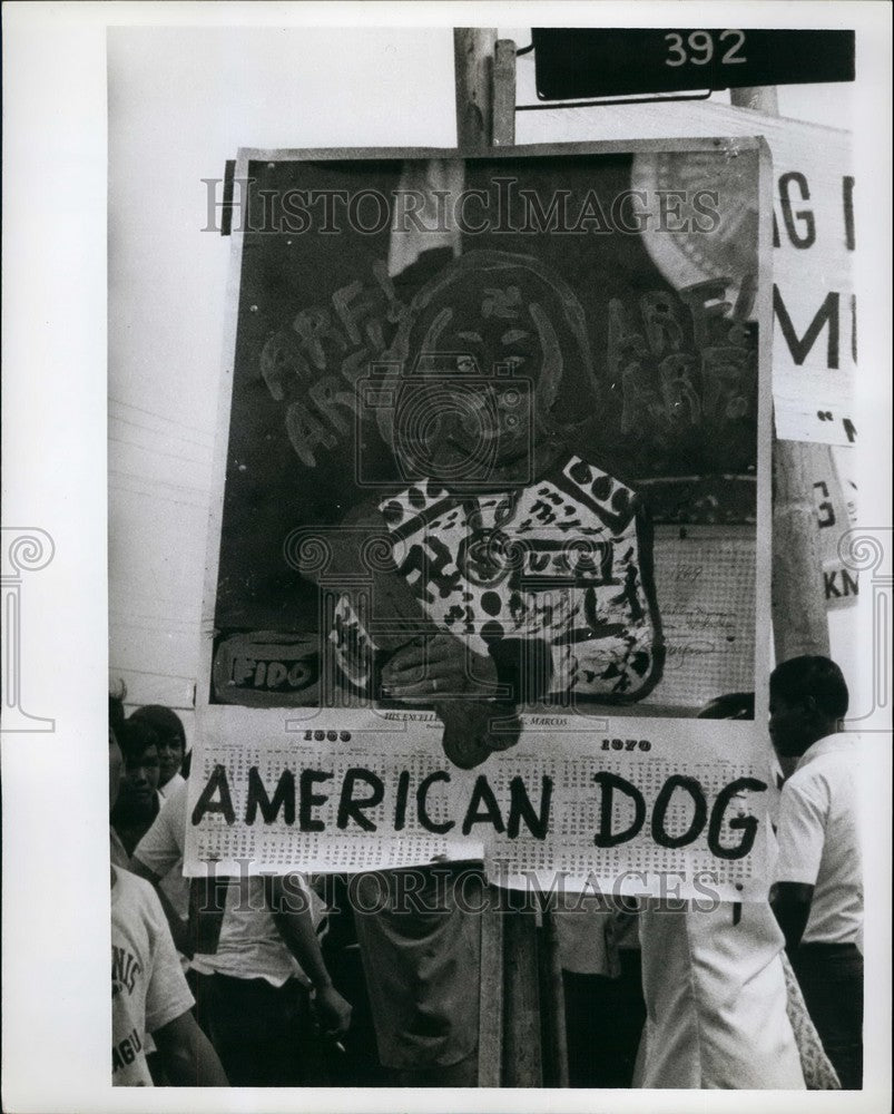 1970 Press Photo Leftist student demonstration,Philippines Manila March - Historic Images