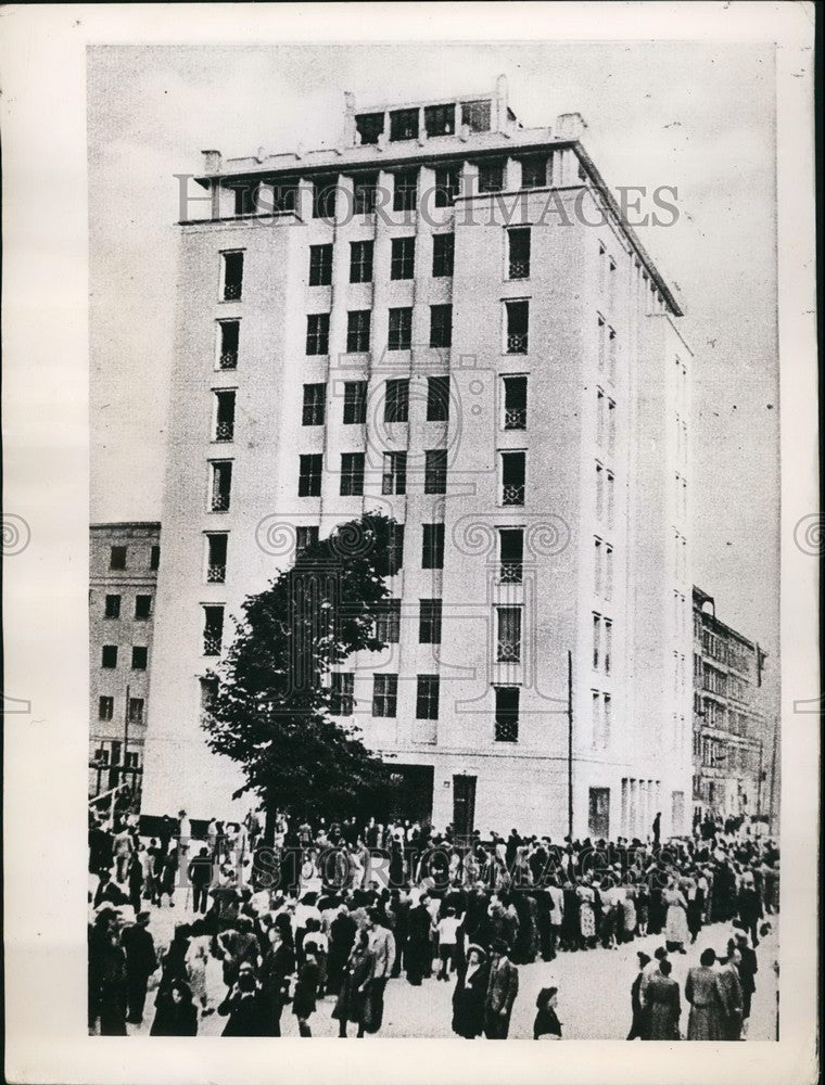 Press Photo Skyscraper on Stalin Avenue in East Berlin - KSB55515 - Historic Images