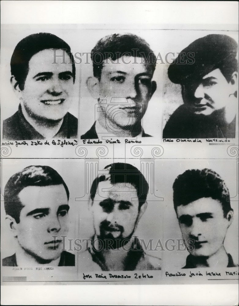 1970 Press Photo Six members of the E.T.A.sentenced to death - KSB55863 - Historic Images