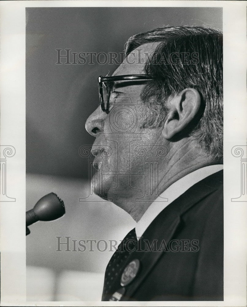 1976 Press Photo Morris K. Udall democratic presidential candidate at Queens-Historic Images