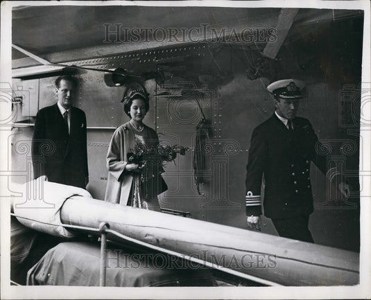 1957 Price George of Denmark& Wife Pay Visit To Danish Cadet Ship - Historic Images