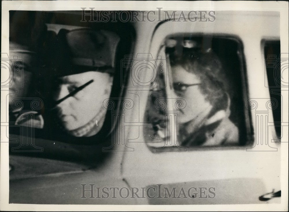 1958 Father & Sister of Murdered Dutch Girl Arrive From Holland - Historic Images