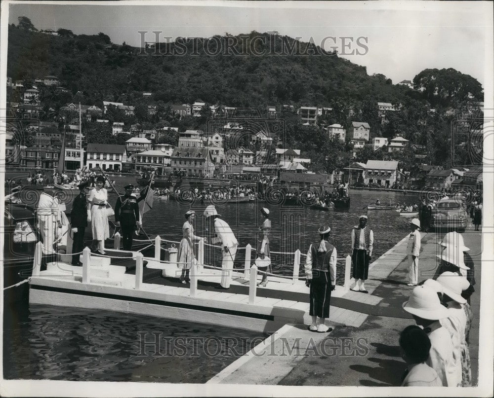 1955 Press Photo Princess Margaret Arrives At Grenada - Historic Images