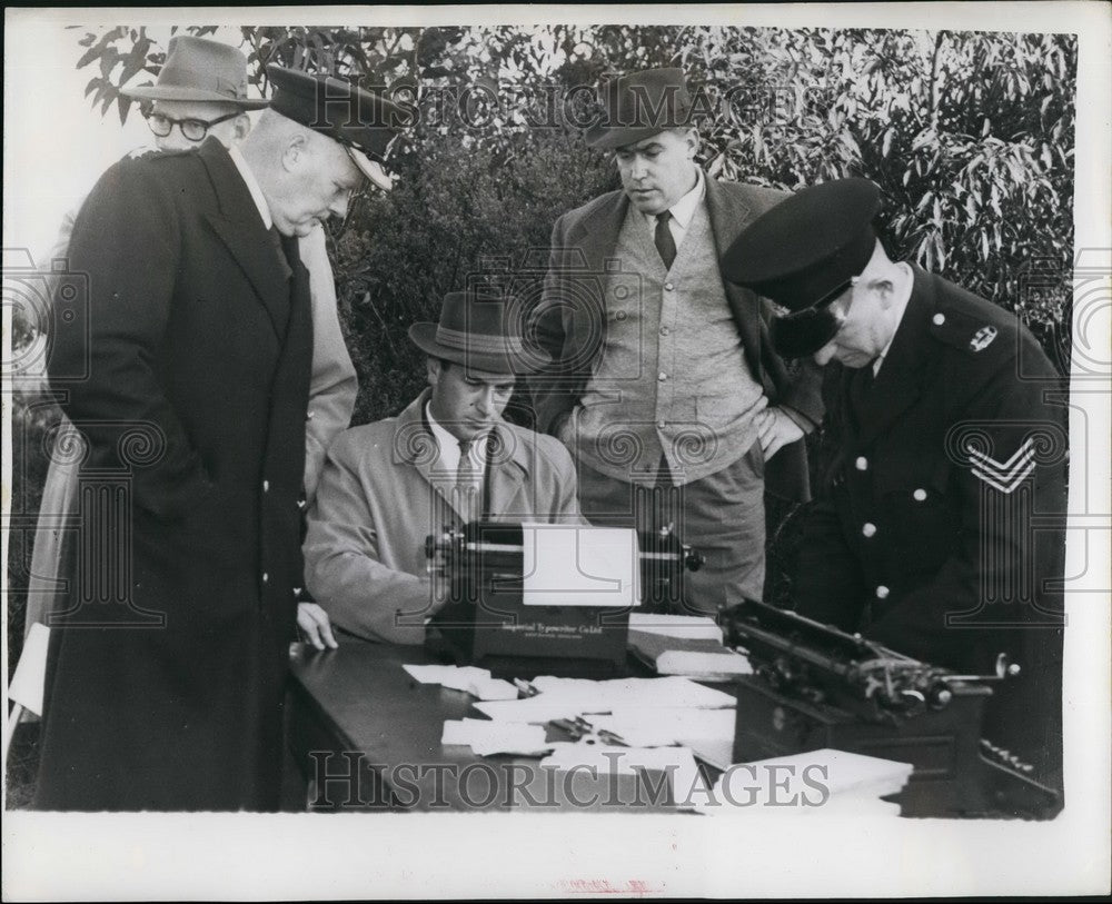 1960 Australian Police set up Mobile Office in Forest - Historic Images