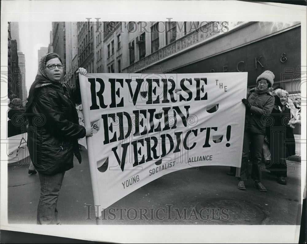 1975 T.D.R. Edelin was convicted for abortion, protesters - Historic Images