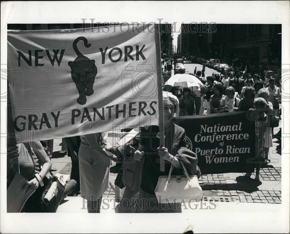 1981 (NOW) held a rally today on the steps of the NY Public Library - Historic Images