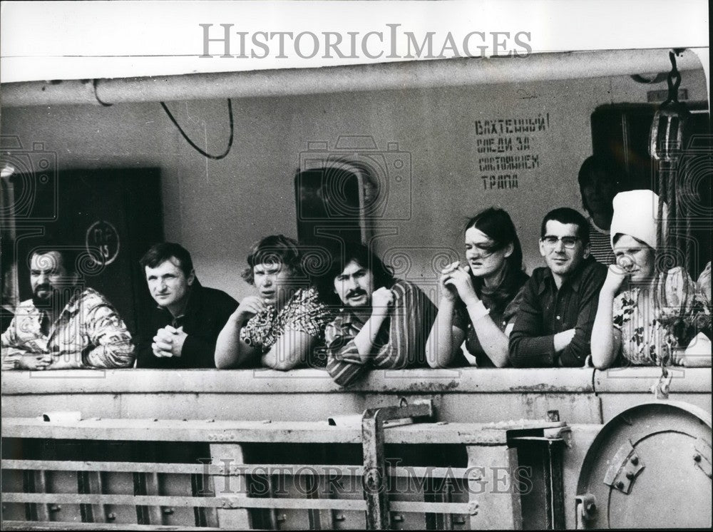 1977 Five Russian Fishing Trawlers are being held in Argentina - Historic Images