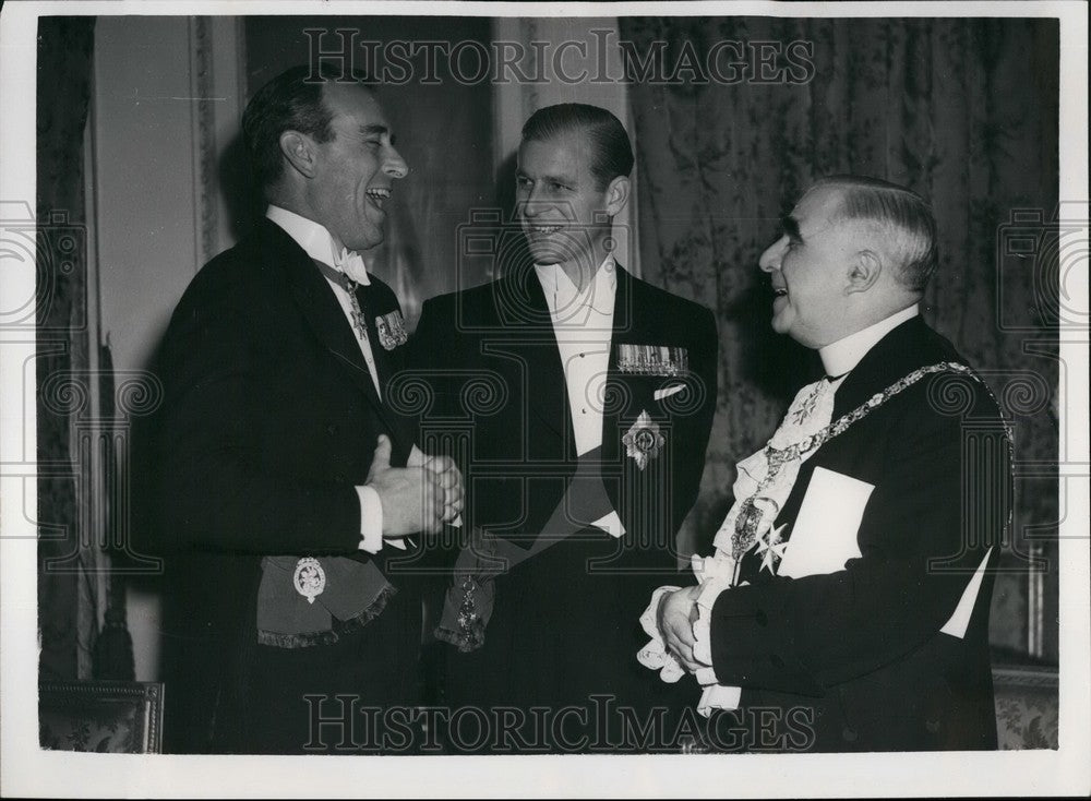 1948 Press Photo Duke of Edinburgh Attends Lord Mayor's Dinner At Mansion House - Historic Images