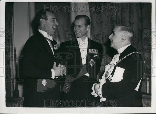 1948 Press Photo Duke of Edinburgh Attends Lord Mayor's Dinner At Mansion House - Historic Images