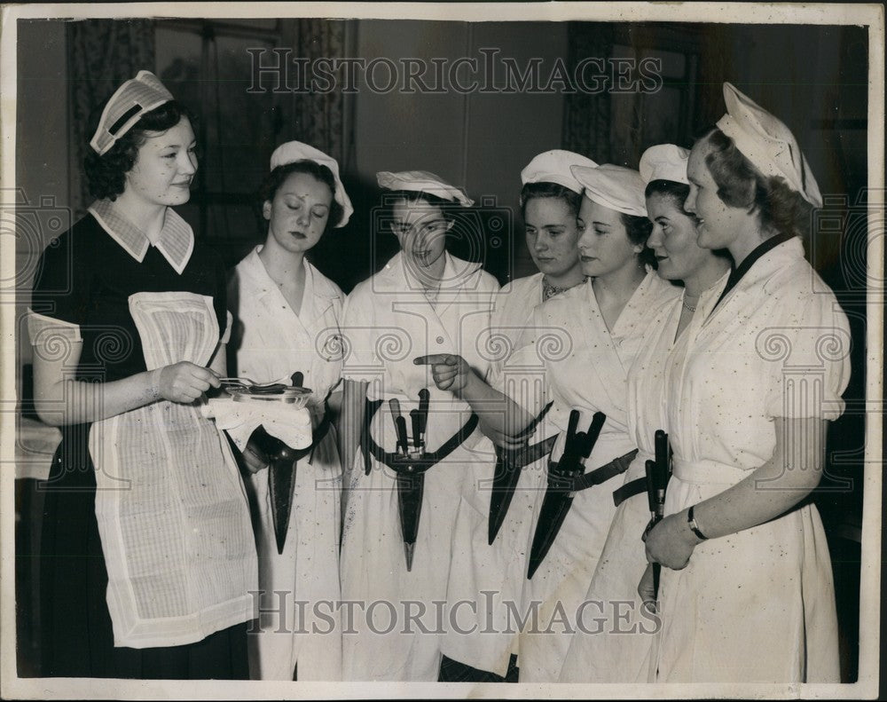 1953 South-East London Technical College girl catering staff - Historic Images