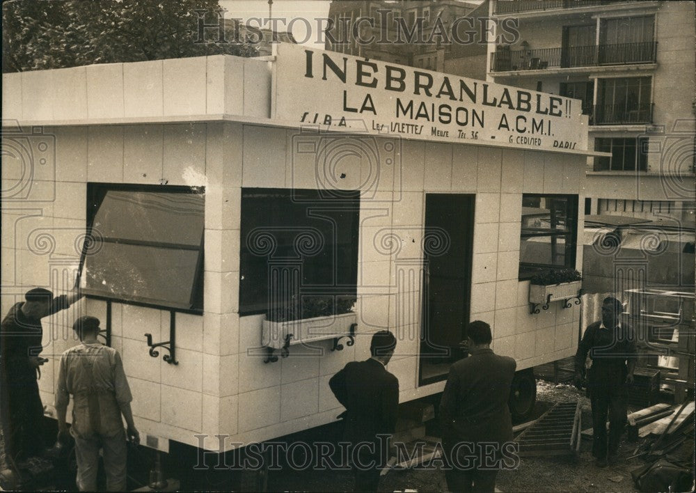 1955 Press Photo Anti Earthquake At Paris Fair - Historic Images