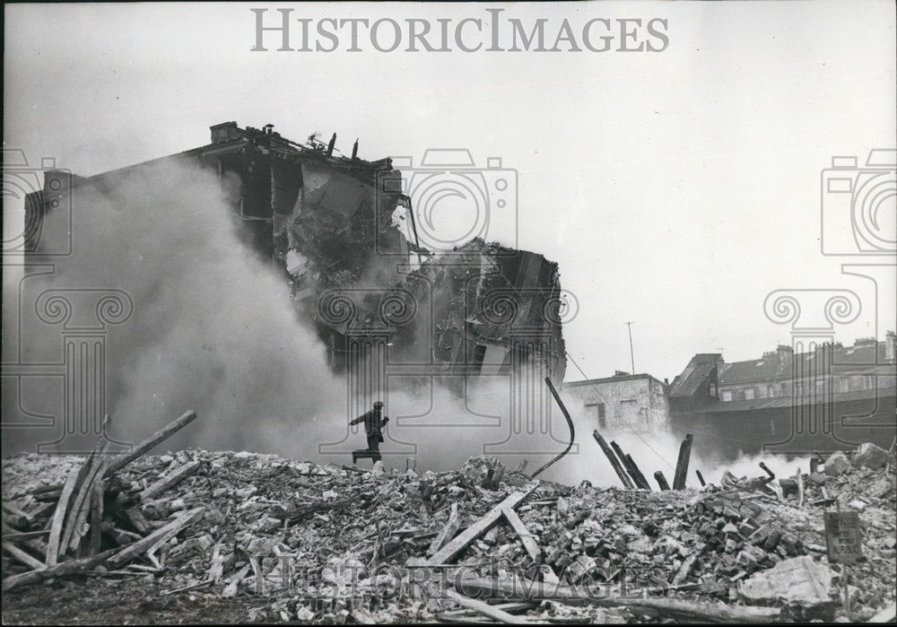 1958 Press Photo demoliton in progress of old buildings - KSB58573-Historic Images