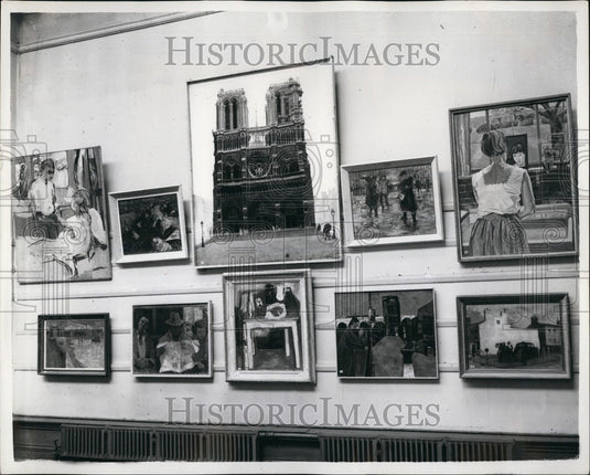 1955 Press Photo Young Contemporaries Art Exhibition" - KSB59031 - Historic Images